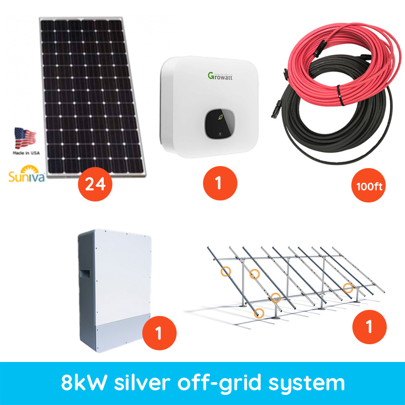 8kW off-grid solar system kits.